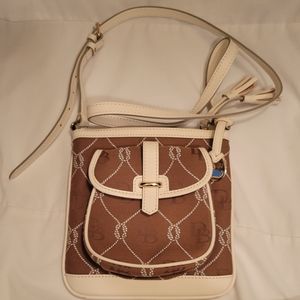 Dooney and Bourke signature Letter Carrier Cross body w/ pocket